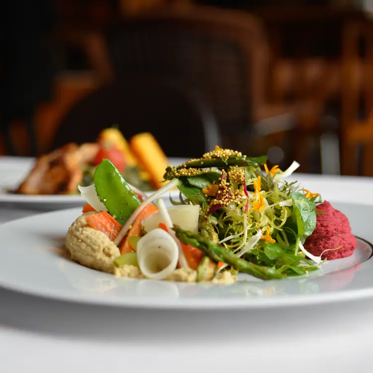 Veganes Gericht auf dem Teller bei La Fonda, einem der besten veganen Restaurants in Köln.